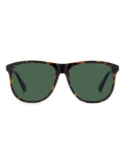 Polaroid - Men UV Protected Polarized Full Rim Green Lens Rectangle Sunglasses - 20736808655UC (55)