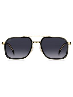 Hugo Boss - Men UV Protected Polarized Full Rim Grey Lens Rectangle Sunglasses - 2075462M2559O (55)