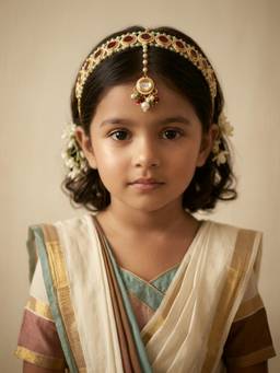 Choko - Gold Plated Studded Hairband & Maang Tikka (Pack Of 2) (3-12 Years)