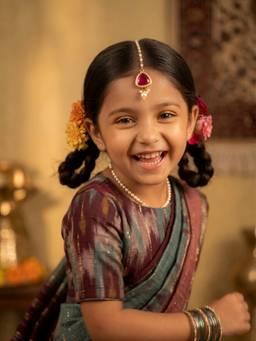 Choko - Gold Plated Red Stone Teardrop Maang Tikka (3-12 Years)