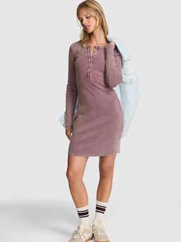 Victoria's Secret - Pink Self Design Bodycon Dress