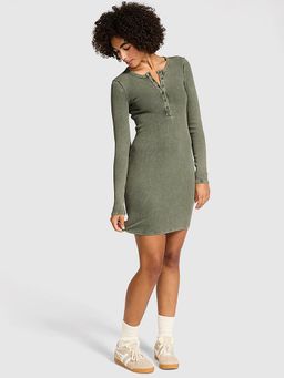 Victoria's Secret - Green Self Design Bodycon Dress