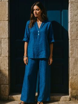 FABULOUS - Green Solid Relaxed Co-Ord Set