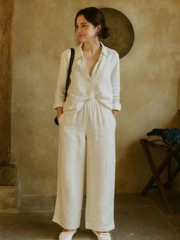 FABULOUS - White Solid Relaxed Co-Ord Set