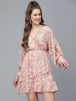 Mafadeny - Red Floral Regular Dress