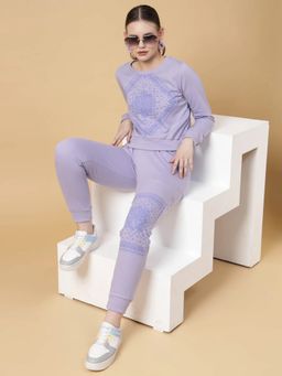 RIGO - Purple Printed Regular Co-Ord Set