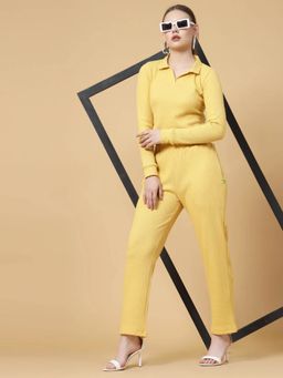 RIGO - Yellow Solid Regular Co-Ord Set