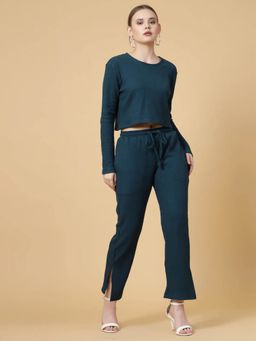 RIGO - Teal Solid Regular Co-Ord Set