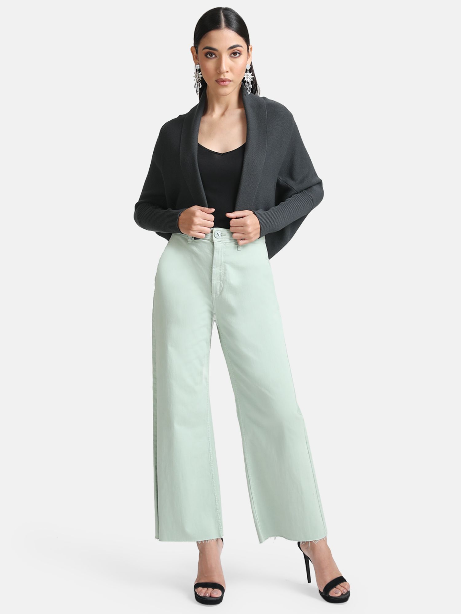Black Shawl Collar Cape-image-11