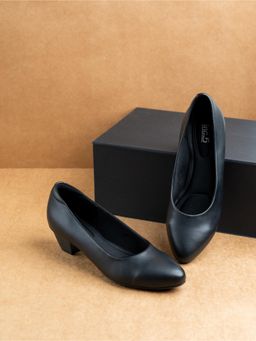 Inc.5 - Womens Black Party Wear Solid Pointed Toe Pump Heels