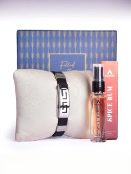 Gleevers - Gift Box- for Him Spice Rum Small Perfume and Bracelet (Set of 2)