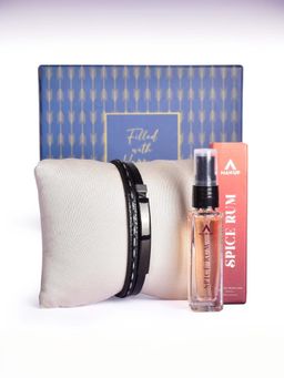Gleevers - Gift Box- for Him Spice Rum Small Perfume and Bracelet (Set of 2)