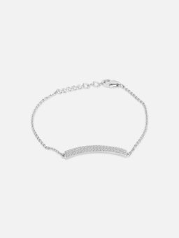 Mia by Tanishq - Shimmering Bar Silver Bracelet