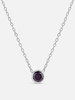 Mia by Tanishq - Alluring Purple Silver Necklace