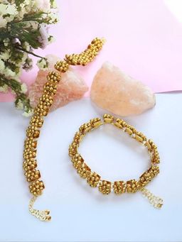 I Jewels - Gold Plated Traditional Ghungroo Anklet/Payal