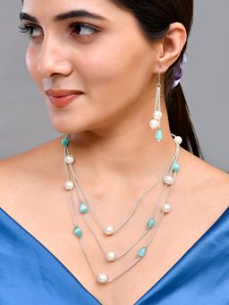 Silvermerc Designs - Triple Chain Pearl Necklace