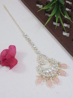 I Jewels - Gold-Plated Maang Tikka Head Jewellery