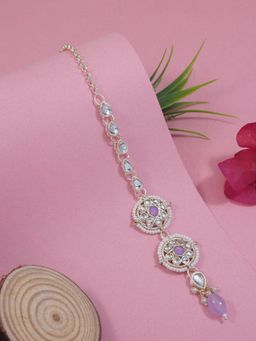 I Jewels - Gold-Plated Kundan Studded Maang Tikka Head Jewellery