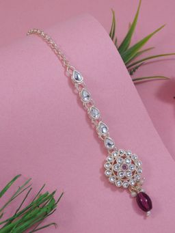 I Jewels - Gold-Plated Maang Tikka Head Jewellery