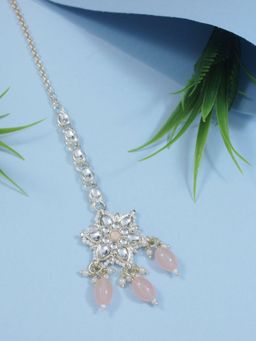 I Jewels - Gold-Plated Maang Tikka Head Jewellery