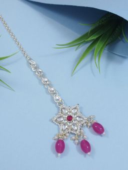 I Jewels - Gold-Plated Maang Tikka Head Jewellery