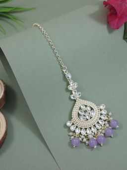 I Jewels - Gold-Plated Maang Tikka Head Jewellery