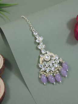 I Jewels - Gold-Plated Maang Tikka Head Jewellery