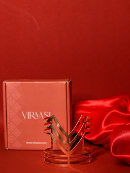 VIRAASI - Geometric Gold-Toned Cuff Bracelet