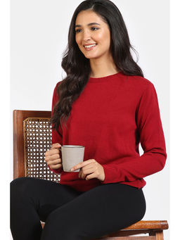 Zivame - Retro Peek Jumpers Flat Knit True Red Loungewear Top