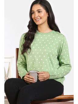 Zivame - Retro Peek Jumpers Flat Knit Lime Green Loungewear Top