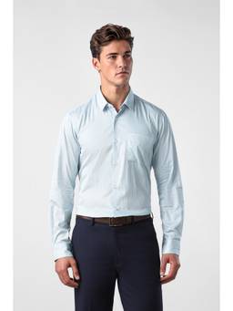 Peter England - Men White Printed Nuvo Fit Shirt
