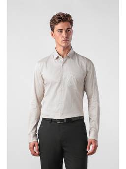 Peter England - Men Off White Nuvo Fit Shirt