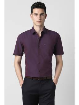 Peter England - Men Maroon Nuvo Fit Shirt
