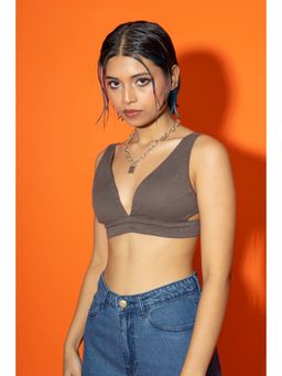 FREAKINS - Cedar Brown Buckle Bralette