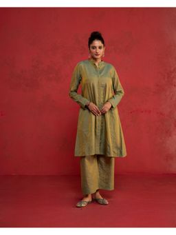 Rhua India - Gulnaar Olive Kurta Set With Dupatta