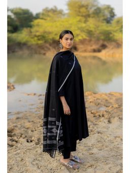 Silai Studio - Noir Elegance Cotton Kurta With Pant And Dupatta