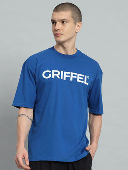 Griffel - Men Reg Logo Oversized Royal Blue T-Shirt