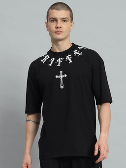 Griffel - Men Black Oversized T-Shirt