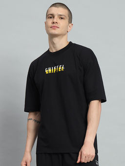 Griffel - Men Black Oversized T-Shirt
