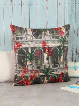 India Circus by Krsnaa Mehta - Pretty Monkey Mischief Blended Velvet Cushion Cover