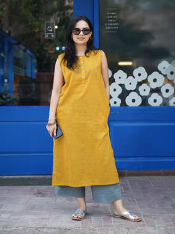 SURMA - First Rain Kurta in Mustard