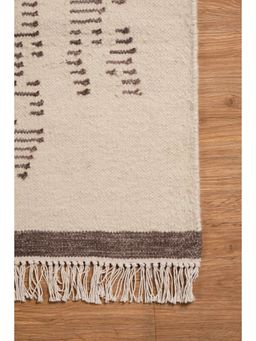 Freedom Tree - Varkala Pure Cotton Black and White Woven Rug (6x9 feet)