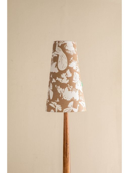 Freedom Tree Peacock Song Taupe Taper Tall Lamp Shade