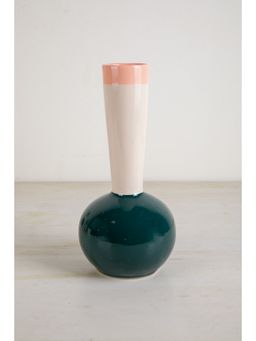 Freedom Tree - Bulb Teal Ceramic Vase