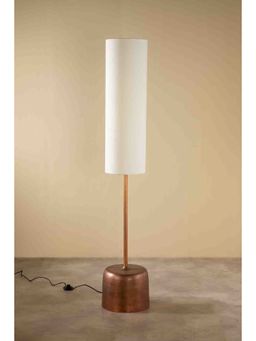 Freedom Tree - Tamara Gold Floor Lamp Ensemble with Solid Off White Lampshade