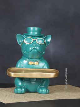 Smokey Cocktail - Bulldog Tray Sculpture Green