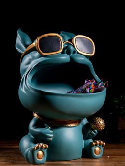 Smokey Cocktail - Cool Dog Artistic Bulldog Storage Decor Green