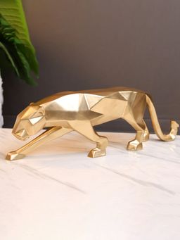Smokey Cocktail - Bold Panther Bottle Stand Sculpture Gold