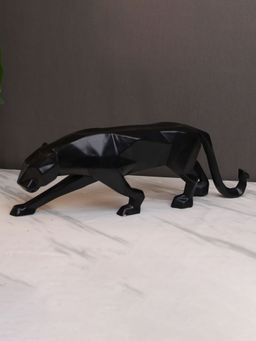 Smokey Cocktail - Bold Panther Bottle Stand Sculpture Black