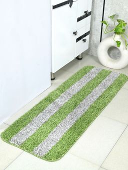 Saral Home - Shimo Microfiber Soft Antiskid Runner Green